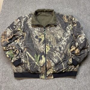 Remington Mossy Oak Break Up Reversible Hunting Jacket Mens XL Camo Vest Convert